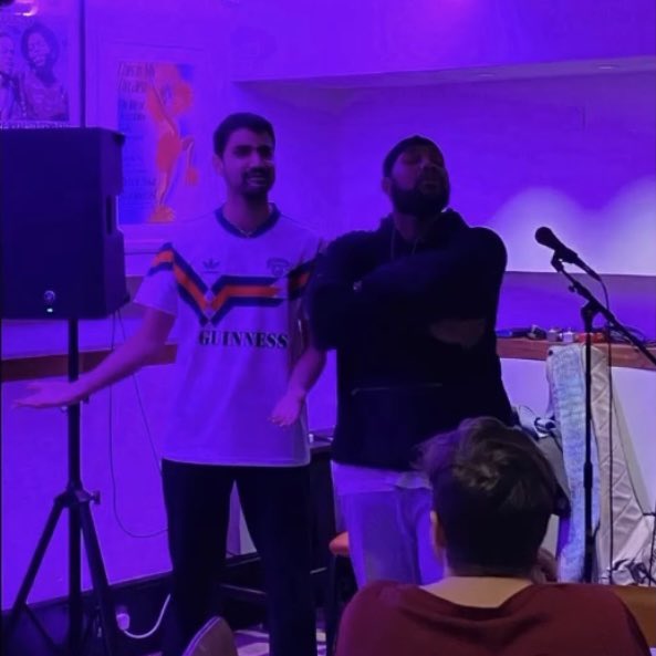 Jaisal (@jaisalmarmion) on Twitter photo Big thanks to <a href="/stratfordeast/">Stratford East</a> for having me at their scratch night earlier this year!
Blurry shot of me trying out some material from #BoyInDaKorma and chatting to the brilliant Russeni!
#TheKormaIsComing <a href="/JSTheatre/">Jermyn Street Theatre</a> Big thanks to <a href="/stratfordeast/">Stratford East</a> for having me at their scratch night earlier this year!
Blurry shot of me trying out some material from #BoyInDaKorma and chatting to the brilliant Russeni!
#TheKormaIsComing <a href="/JSTheatre/">Jermyn Street Theatre</a>