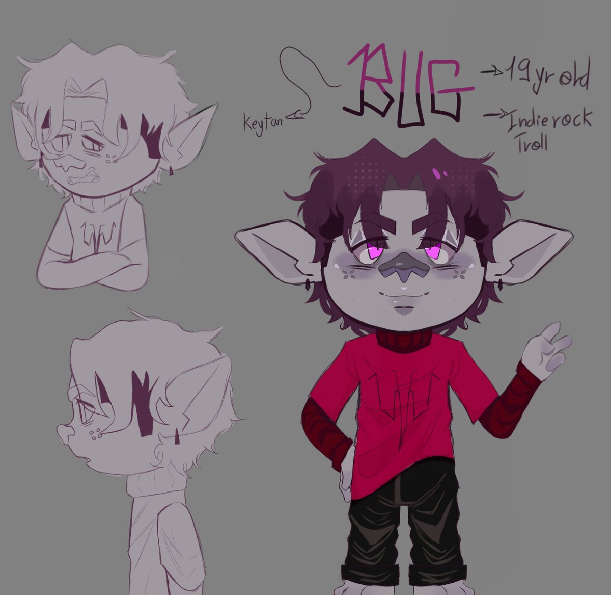 impishack's tweet photo. AGAIN WITH THE TROLLSONAAAA :³

changed some colors and gave him some expression :P

His name is bug, he likes to play keytar and his an indie troll.

#trollssona #trollsona #trolls2 #trolls3 #trollsoc #trolls https://t.co/rXf8UPvlxc