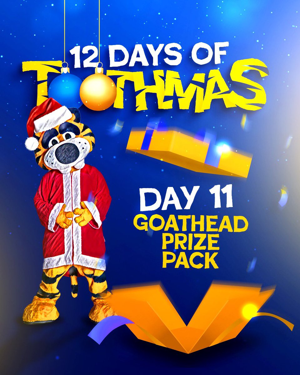 Sabretooth_NHL's tweet photo. Toothmas Day 11! There’s one last prize pack to be gifted to one of you 🎁

Repost this to be entered to win a puck signed by Tage Thompson, a mini Tooth, and winter hat.
 
Rules: https://t.co/Xih3tWQH7W https://t.co/SNk3dDrun5