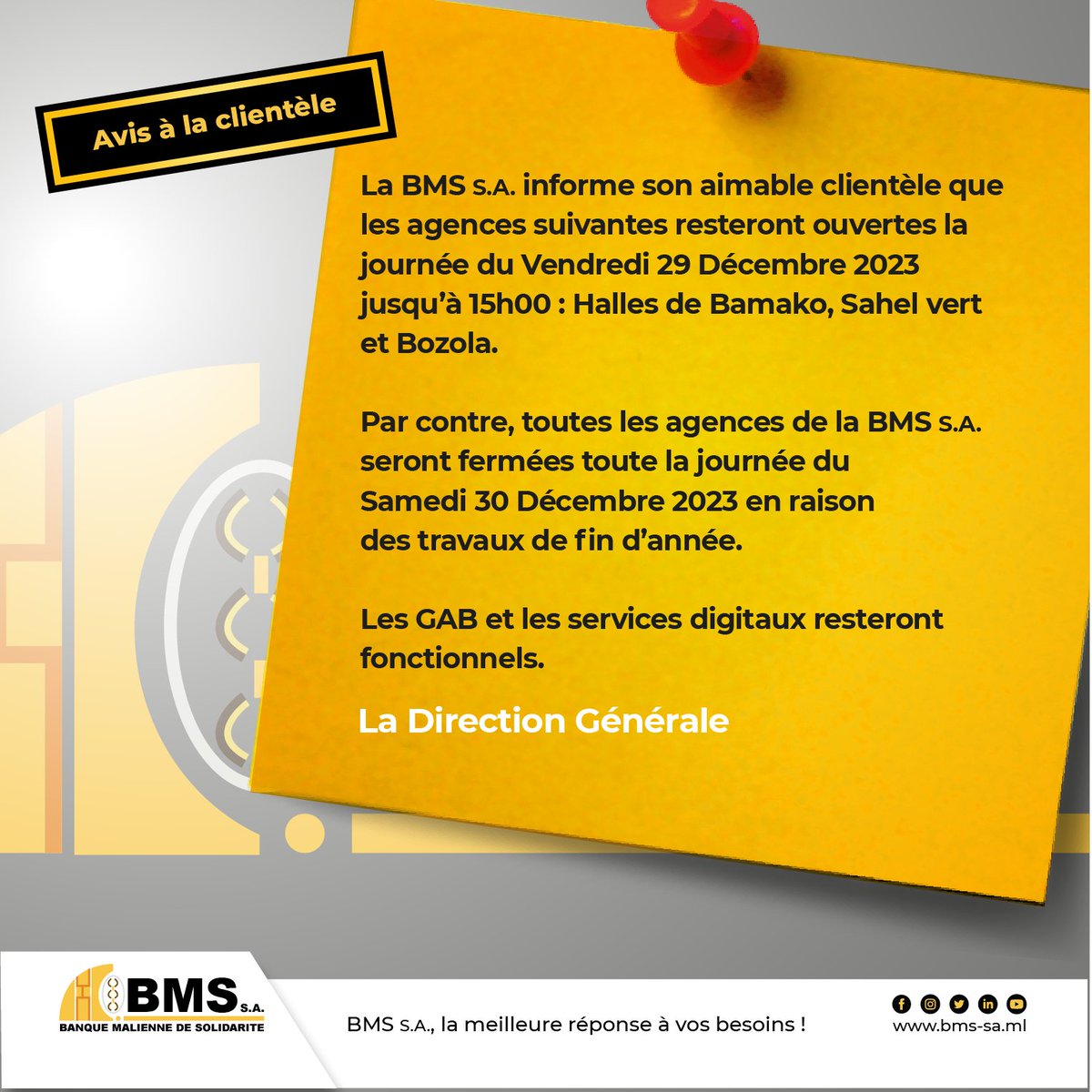 bms_mali's tweet photo. 𝗔𝘃𝗶𝘀 𝗮̀ 𝗹𝗮 𝗰𝗹𝗶𝗲𝗻𝘁𝗲̀𝗹𝗲 https://t.co/iIcQvJZMMN