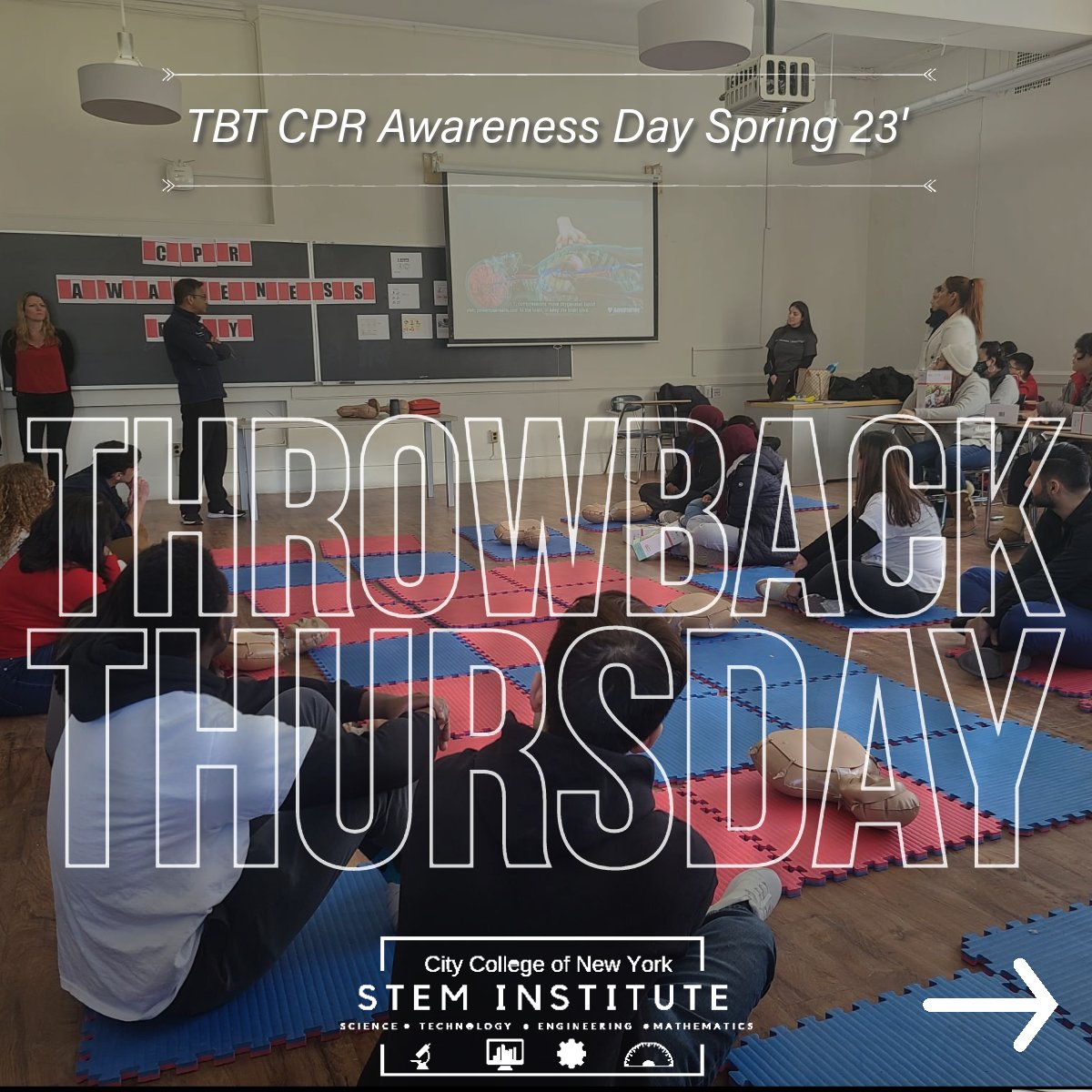 STEM_Institute's tweet photo. TBT to SP23', where our students embraced the power to save lives on CPR Awareness Day! 🫀Learning the art of CPR, one heartbeat at a time.  #ThrowbackThursday #CPRAwareness #LifeSaversInTheMaking" https://t.co/XmecVygIA5
