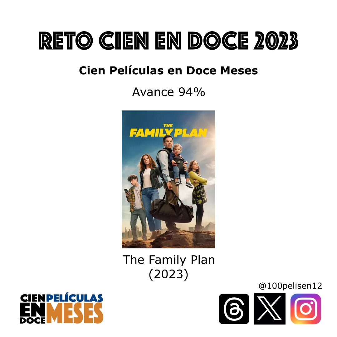 100PelisEn12's tweet photo. Con una narrativa que no explora nuevos conceptos y un humor difícil de encontrar gracioso, la película muestra escenas de acción libres de espontaneidad e improvisación. Falla en todos los niveles como para causar entretenimiento. The Family Plan (2023) https://t.co/cVM3yvjztC