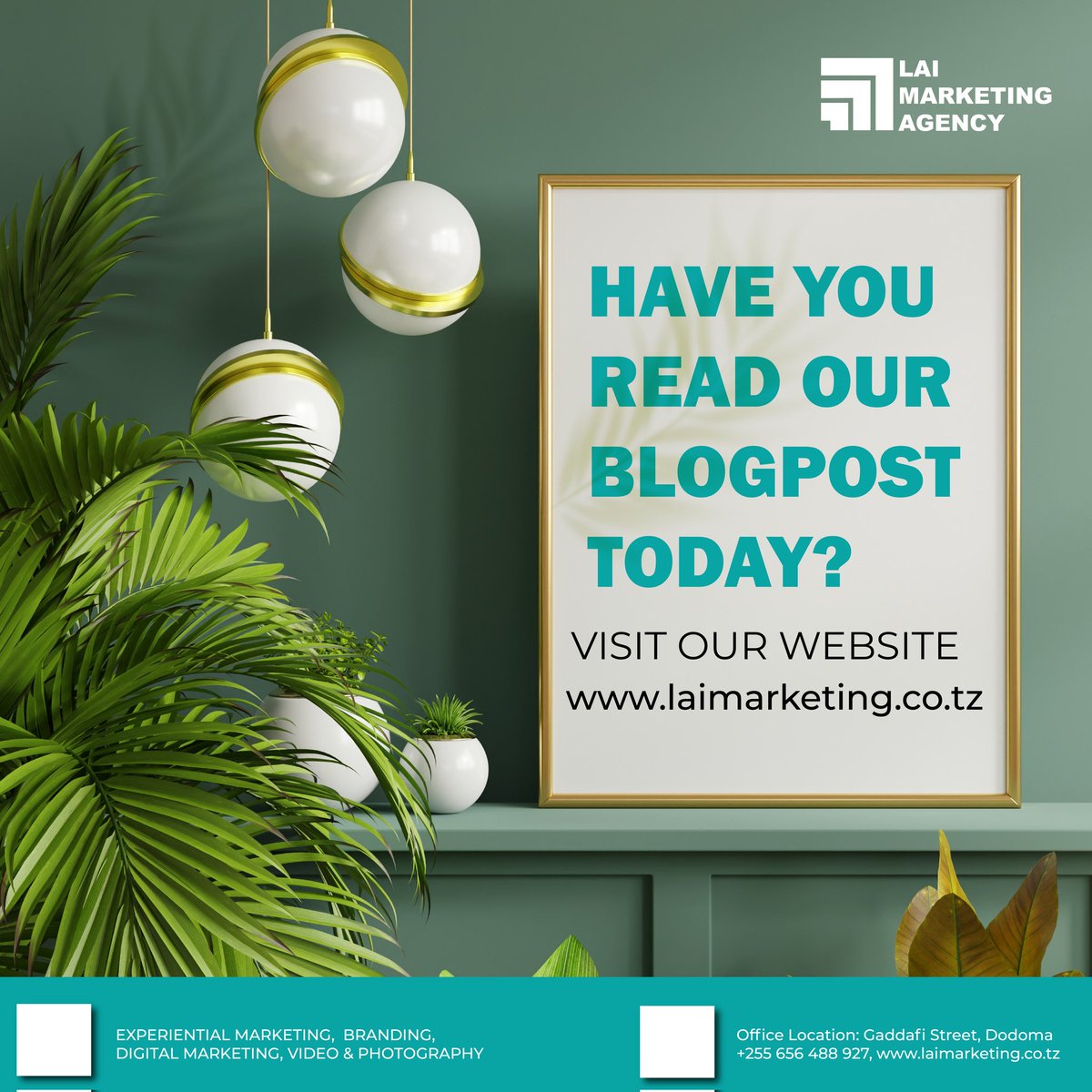 Have you read our blog post today? Visit our website laimarketing.co.tz.