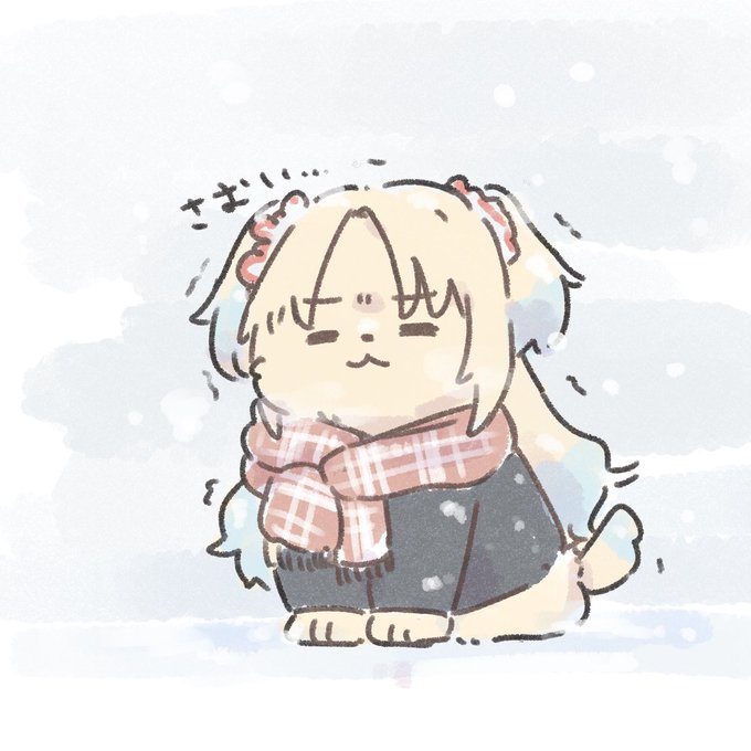 「plaid scarf snow」 illustration images(Latest)