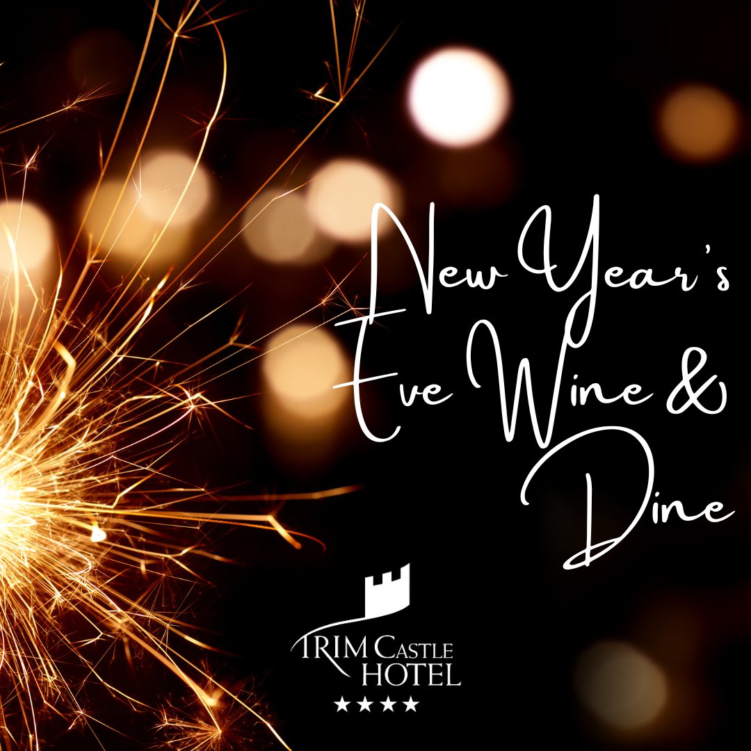 Ring in the New Year in style at Trim Castle Hotel! Enjoy a delicious meal, followed by live music and drinks✨ Book now- bit.ly/46JuAmY