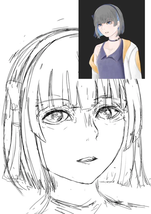 うちのこ顔だけらくがき 