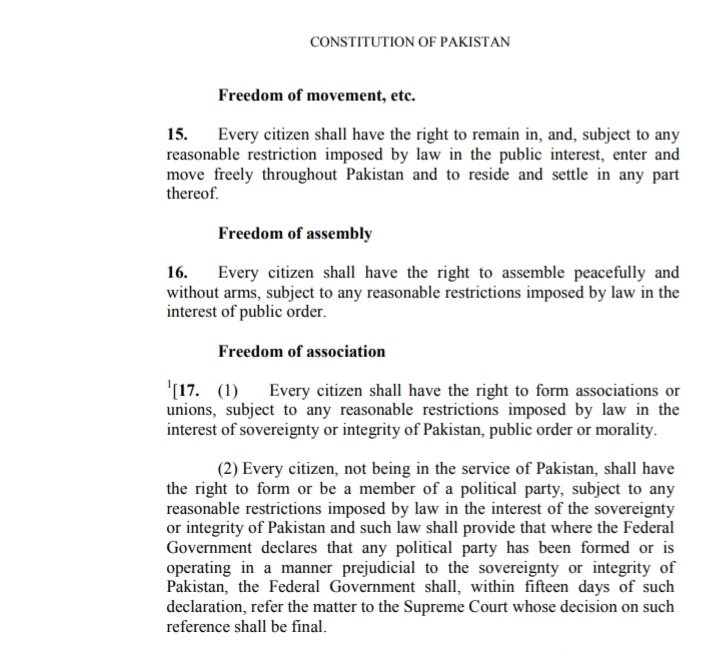 aitzaz_mayo's tweet photo. Comparison of fundamental rights of constitutions of Switzerland &amp; Pakistan.

All fundamental rights in Pak r restricted by term "subject to reasonable restriction" while Swiss Const fundamental rights r in absolute form.

This shows the difference between the two ideas of state. https://t.co/rl7xuhuIFG