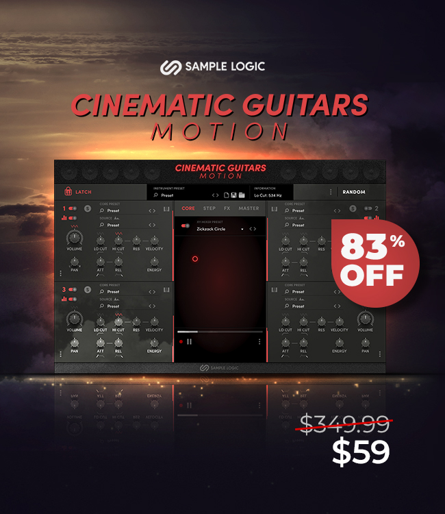 SampleSReview's tweet photo. 83% Off Discount on Cinematic Guitars Motion ๐ฅ๐https://t.co/lCWwL6CJqz
Bought this back in July- Fantastic Instrument! ๐น
#samplelibrary #guitars #musicproduction #kontakt #musicproducer #producerlife #cinematic #samplelogic #plugindeals #pluginsales #musicproducers #deals https://t.co/58BwU7uVIr