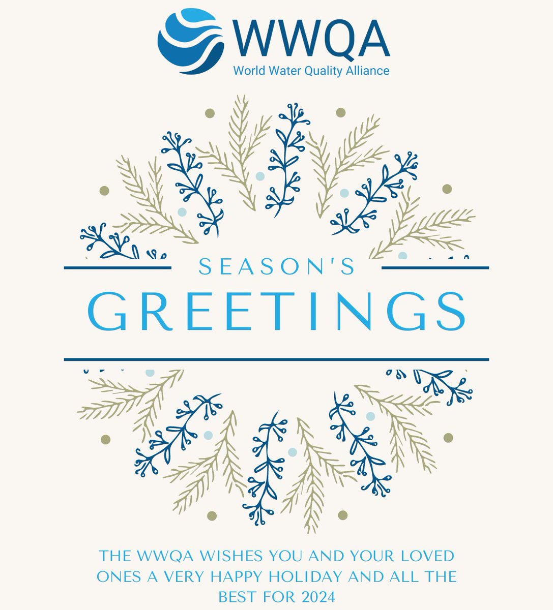Wishing joy, laughter, and cherished moments to our valued World Water Quality Alliance community! Grateful for 2023's growth, collaboration, and dedication to improving water quality. Let's step into 2024 with a commitment to safeguarding water resources. #WWQA #HappyHolidays