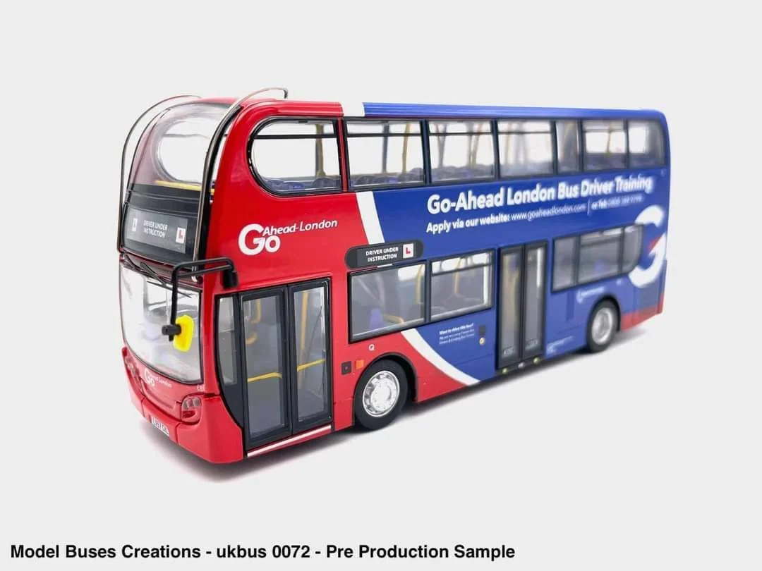 Go_Ahead_London's tweet photo. We are proud to share images of one of our buses which will soon be available to buy in 1:76 scale.

Our Go-Ahead London driver training bus E81, is the first training bus to have been made into a Northcord model. Please take a look here for more details on the model bus and how to pre-order: https://t.co/5jGZ3dpXii

This livery helps us stand out on the streets of London. For more details on a career with Go-Ahead London, please visit https://t.co/miQKYWbNyX