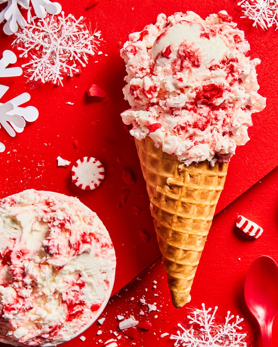 Embrace the festive vibes with our Mint Chocolate Chip and Peppermint Stick ice creams! ❄️🍦 Which flavor is your go-to for making your holidays extra sweet? Tell us down below! Since our flavors are made fresh daily, check your local Bruster's menu for availability.