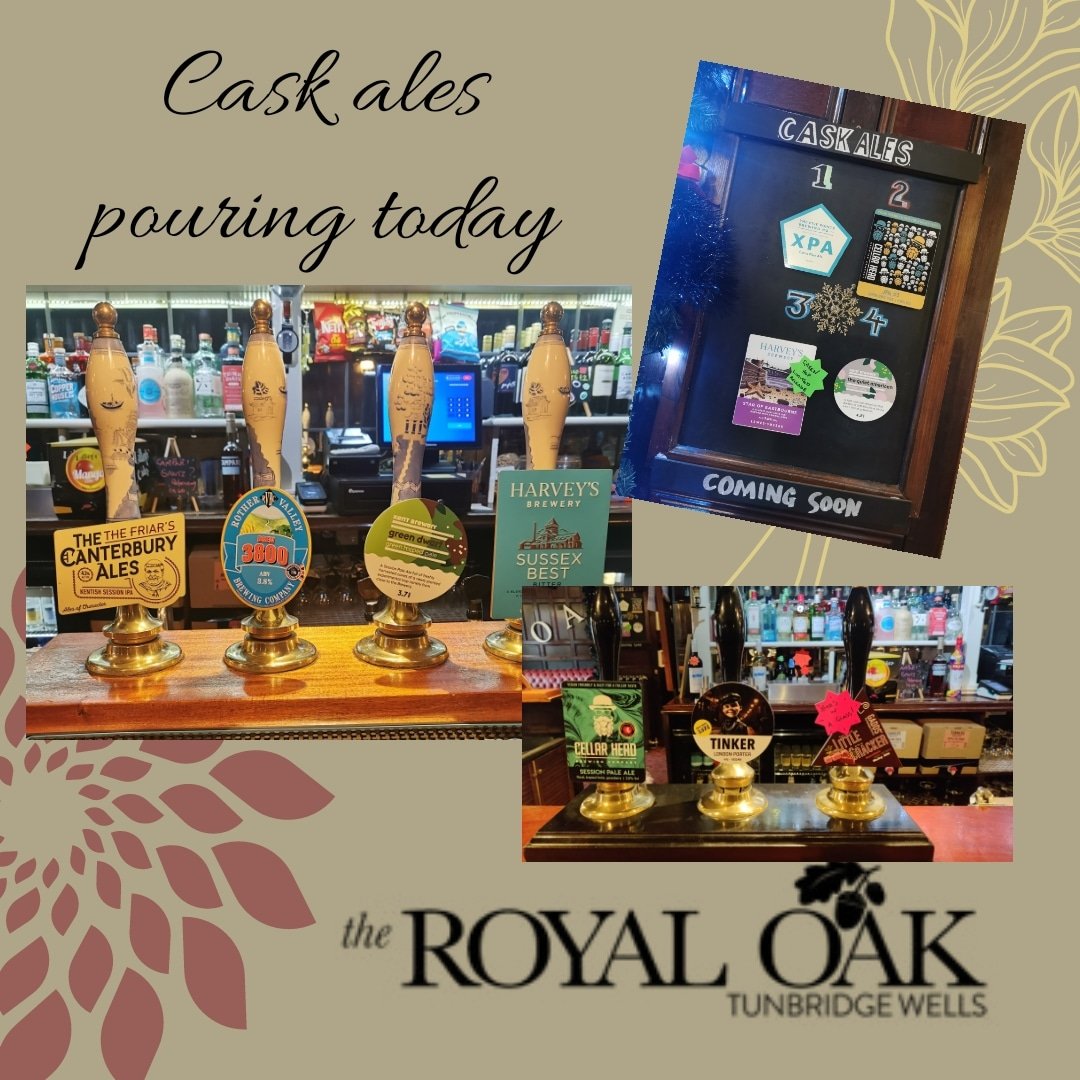 TheRoyalOakTW's tweet photo. Today's cask ales now pouring and our coming soon board

OPEN now

#harveysbrewery #kentbrewery #rotherbrewery #canterburyales #gaddsbrewery #onlywithlovebrewery #cellarhead #westkentcamra #realale #realalefinder https://t.co/iseySpoAeY