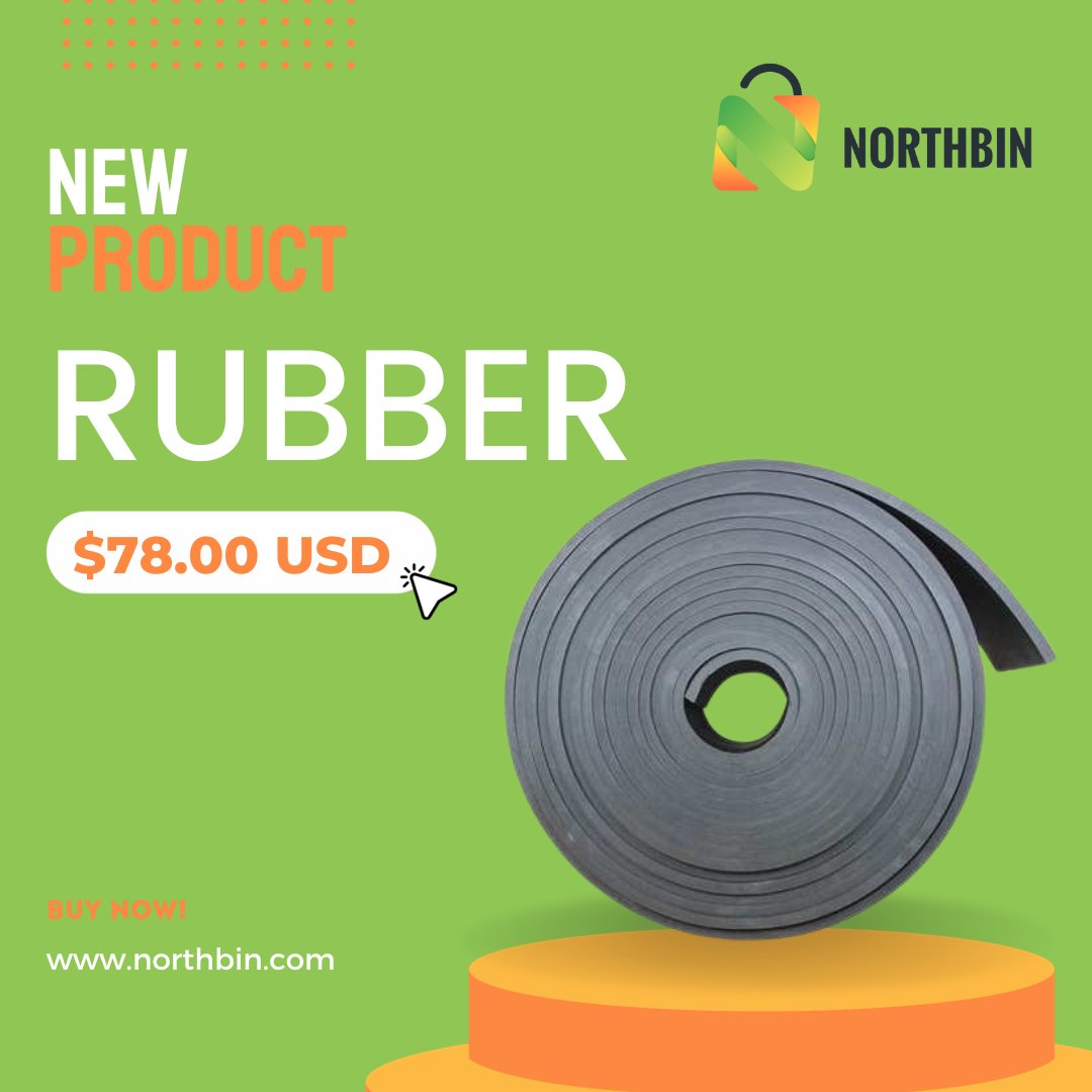 _Northbin's tweet image. Meet our SBR Rubber Rolls—durometer 60A, ASTM compliant, black sleek design. 
Superior abrasion resistance, water and chemical resilience.
Tackles -45°F to 200°F. 1000 psi tensile strength, +/- 0.050 in thickness tolerance.📷

Visit us on: northbin.com
#RubberRolls