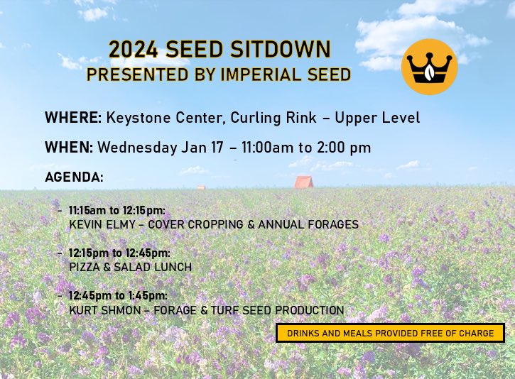 Only a few short weeks away now! We will have both @KevinElmy and @kurt_shmon speaking and have pizza available to all those who sign up for either talk! If interested dm myself, @imperialseed_cc @kurt_shmon or @SeanSchnell1 !