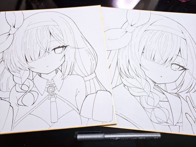 プラナちゃん色紙wip…🤍 2枚できそうです!!!✨ 