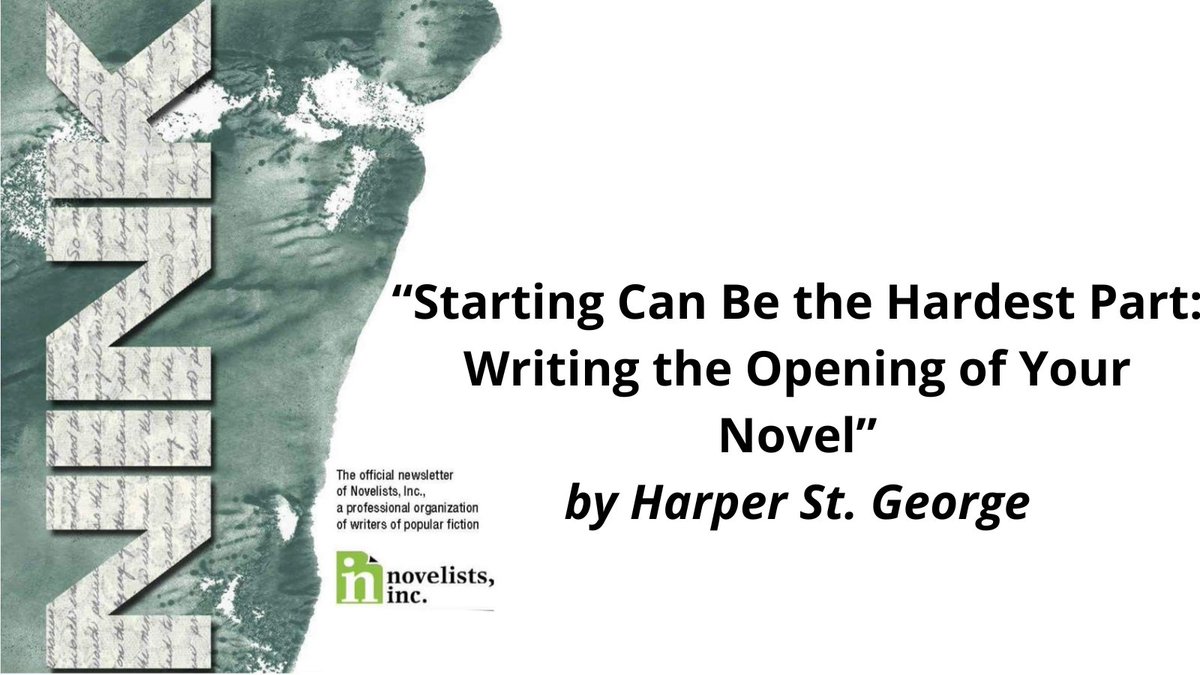 Throwback Thursday from the #NINK blog:
“Starting Can Be the Hardest Part: Writing the Opening of Your Novel” by Harper St. George
ninc.com/nink-starting-…

#NinkKnowledge #writerslife #writers #author #NINC #NINCauthor #writing #amwriting #writingtips #writingcommunity