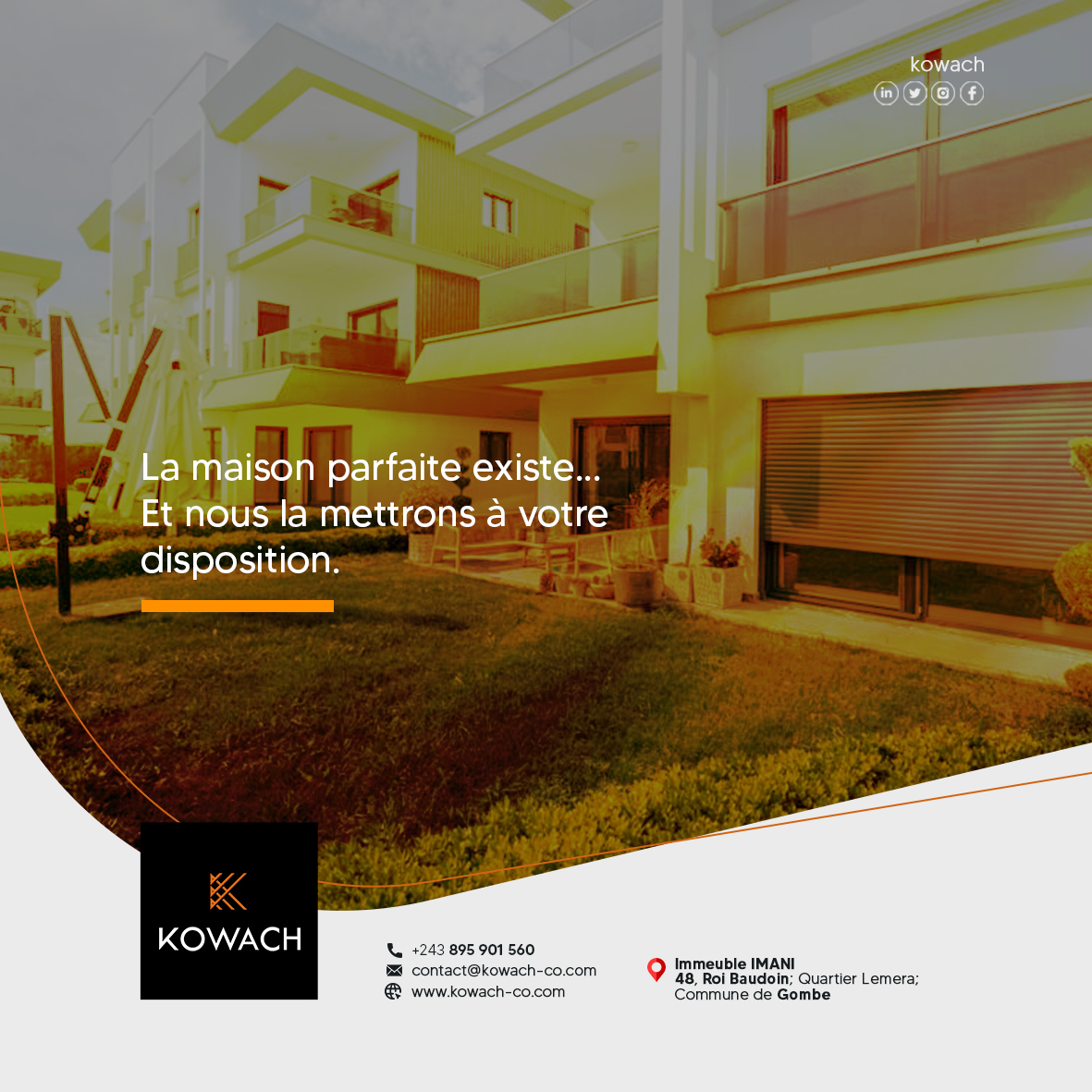 Kowach_co's tweet photo. À la recherche d'une habitation de qualité? 

Prenez contact avec le service KOWACH pour concrétiser vos rêves.

#Kowach #gestion #gestionlocative #immobilier https://t.co/mvcQ8KOF13