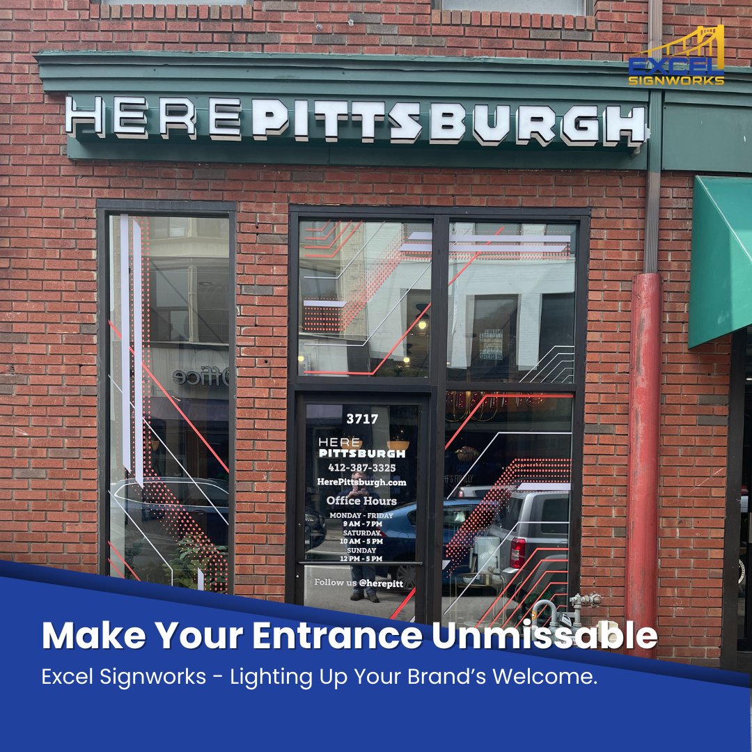 Make your business stand out with our custom channel letters and window graphics. 

Illuminate your brand’s best features. Let’s discuss your design ideas today! 

📞 412-586-7361 

🌐 excelsignworks.com 

📧 info@excelsignworks.com

#CustomSigns #DreamDesign #ExcelSignWorks
