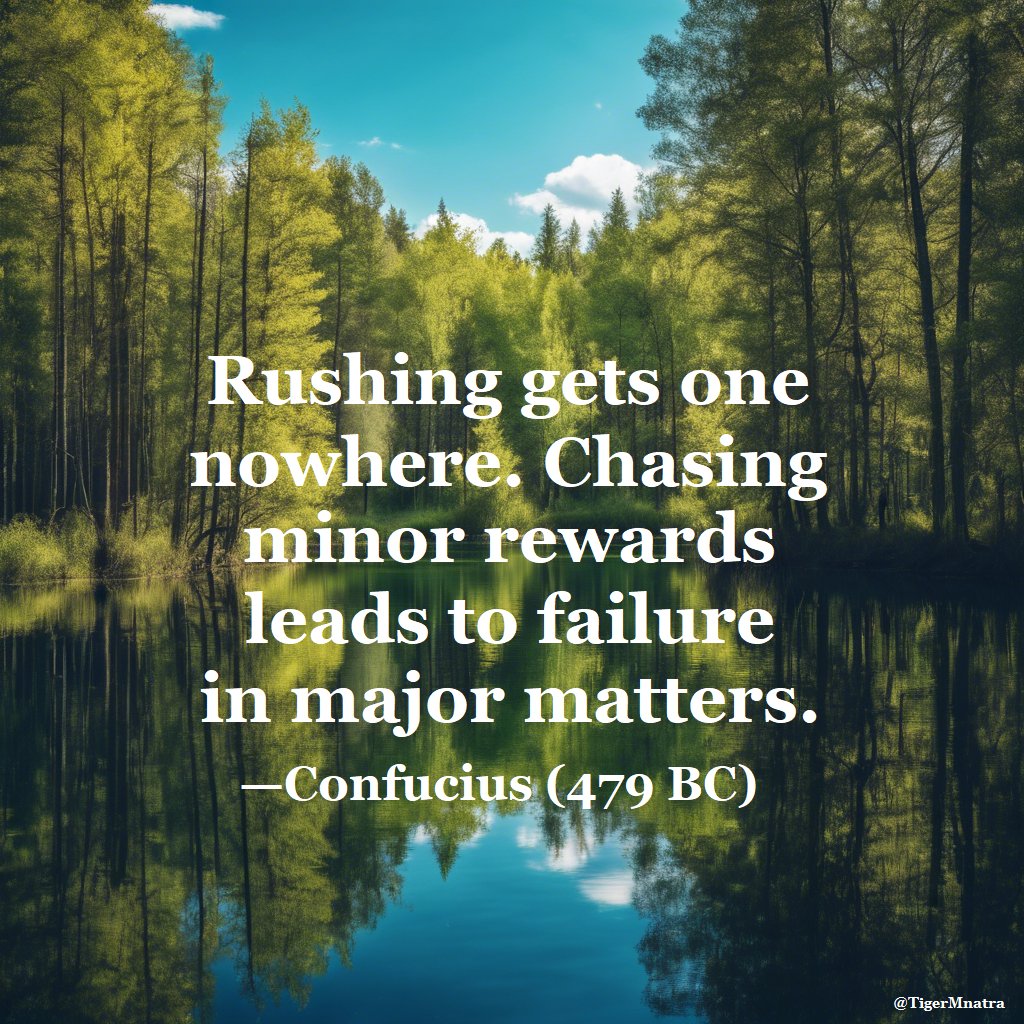 TigerMantra's tweet photo. When toxic people try to manipulate you, they usually offer immediate gratification, either emotional or material, just to make you go all in.

That’s why rushing for small, instant rewards can steer you away from more important long-term goals and even lead you into a trap.

Smooth is fast. It is better to take smooth steps in the right direction than to make a desperate leap of faith toward an unknown abyss.

Be patient and staunch about what you truly want. Adjust your actions to make the pursuit as smooth as possible. Time will work its magic.

#ThursdayThoughts #motivation
#CoffeeTime