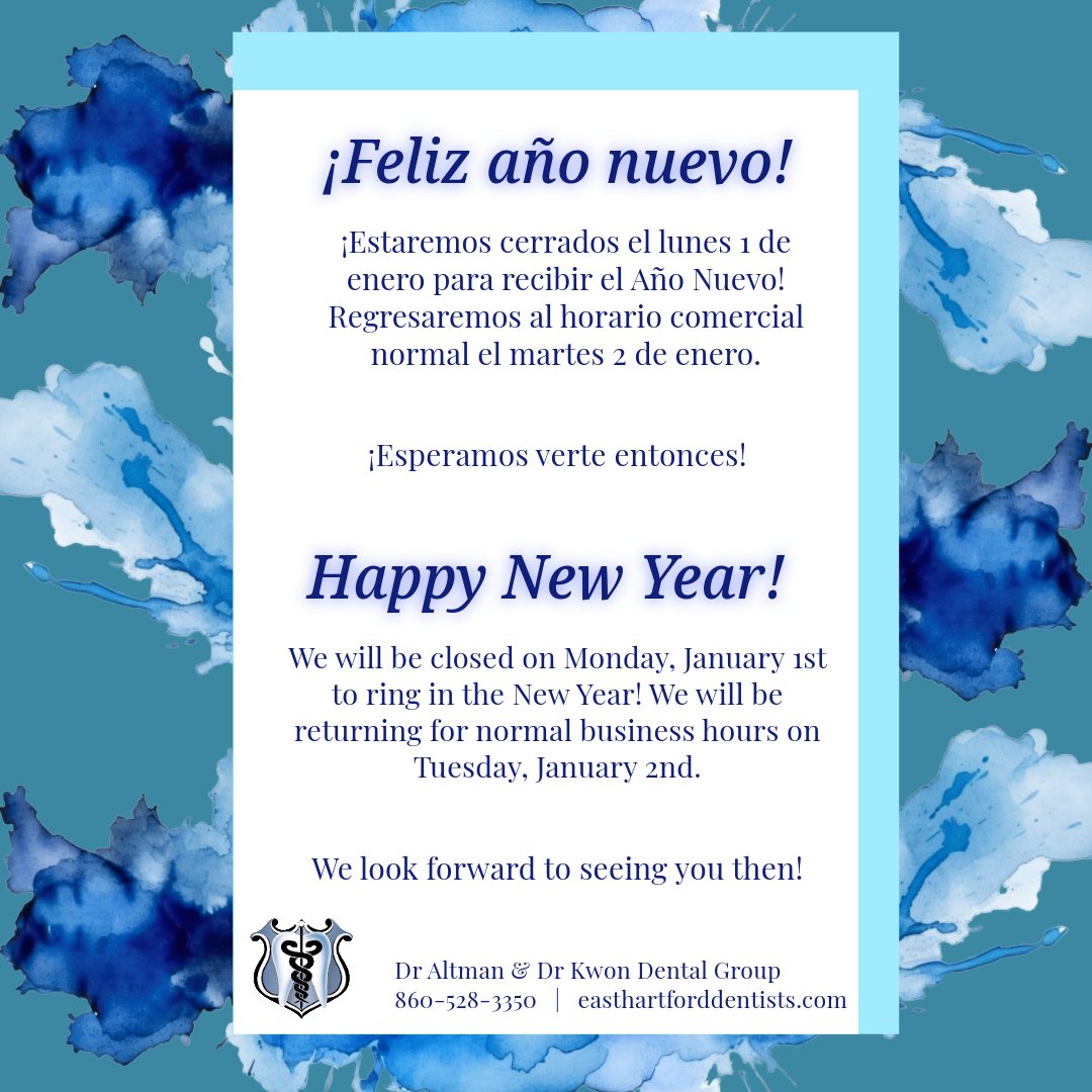 AltmanKwon's tweet photo. #HappyNewYear2024 #easthartford #easthartfordct #sehablaespanol #dentistsofinsta #dentista #español #FelizAnoNuevo #HappyNewYear https://t.co/FxUGsCSNin