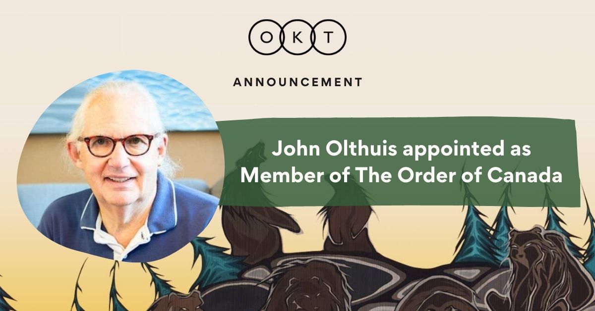 OKT is pleased to announce that John Olthuis has been appointed as Member of The Order of Canada. Click here to learn more: bit.ly/3TFyeLO