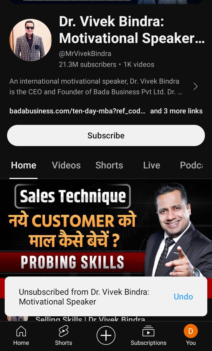 #StopVivekBindra 
Unsubscribe every thief &amp; clean garbage from society 
<a href="/SandeepSeminars/">Sandeep Maheshwari</a>  fight against him in Court we must fight against him using 
#unsubscribevivekbindra