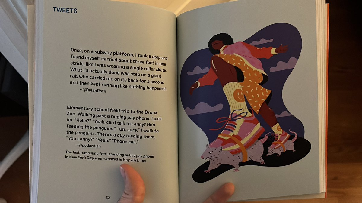 This tweet was included in @dansaltzstein’s book of stories and essays, “That’s So New York,” and even got an illustrated interpretation by Emily Carpenter!