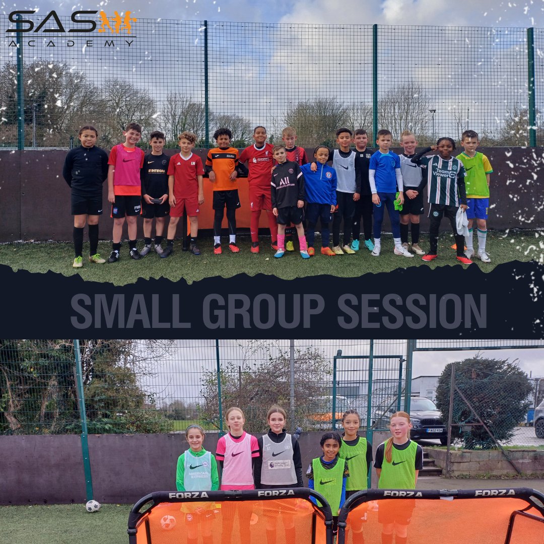 Top work from both of the groups today, with an abundance of talent on show.⚽️🔥 #sasacademy #footballtraining #professionalcoaching #smallgroupsessions #boysfootball #girlsfootball #croydon