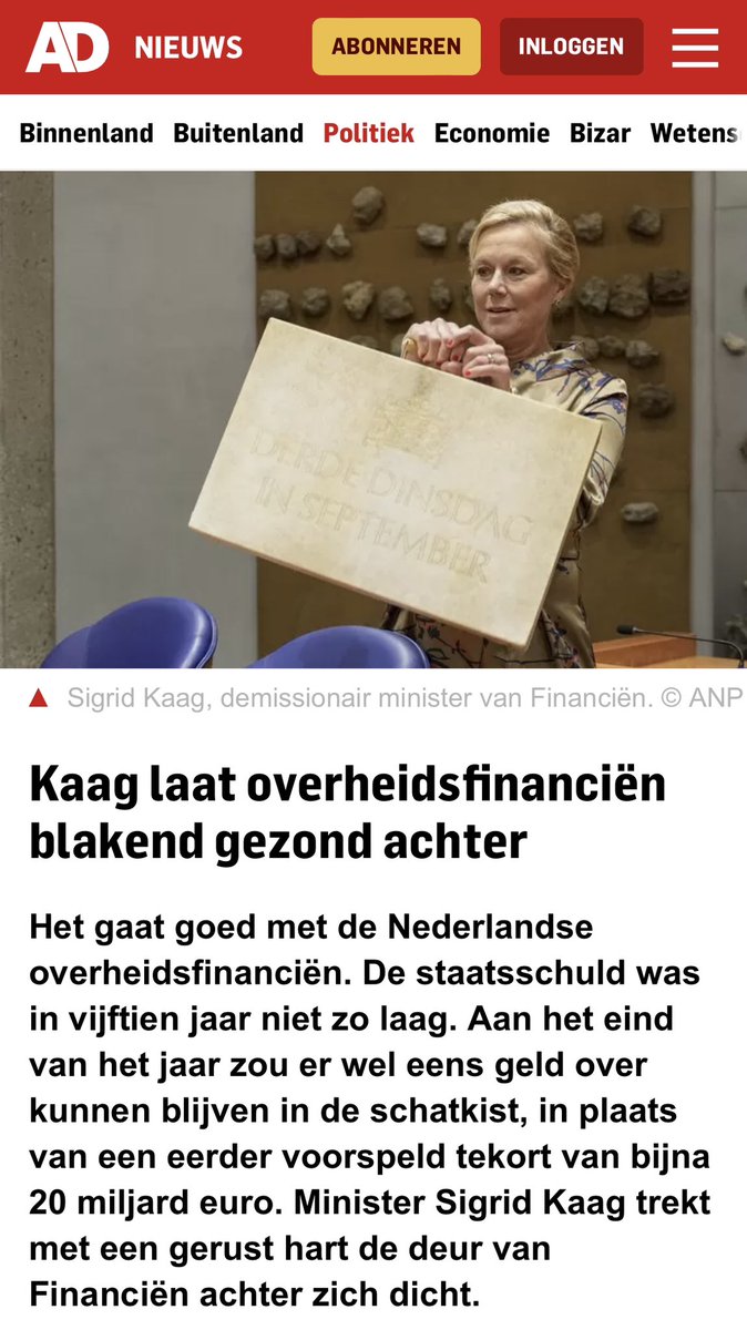 Dank aan Sigrid Kaag! #blakendgezond