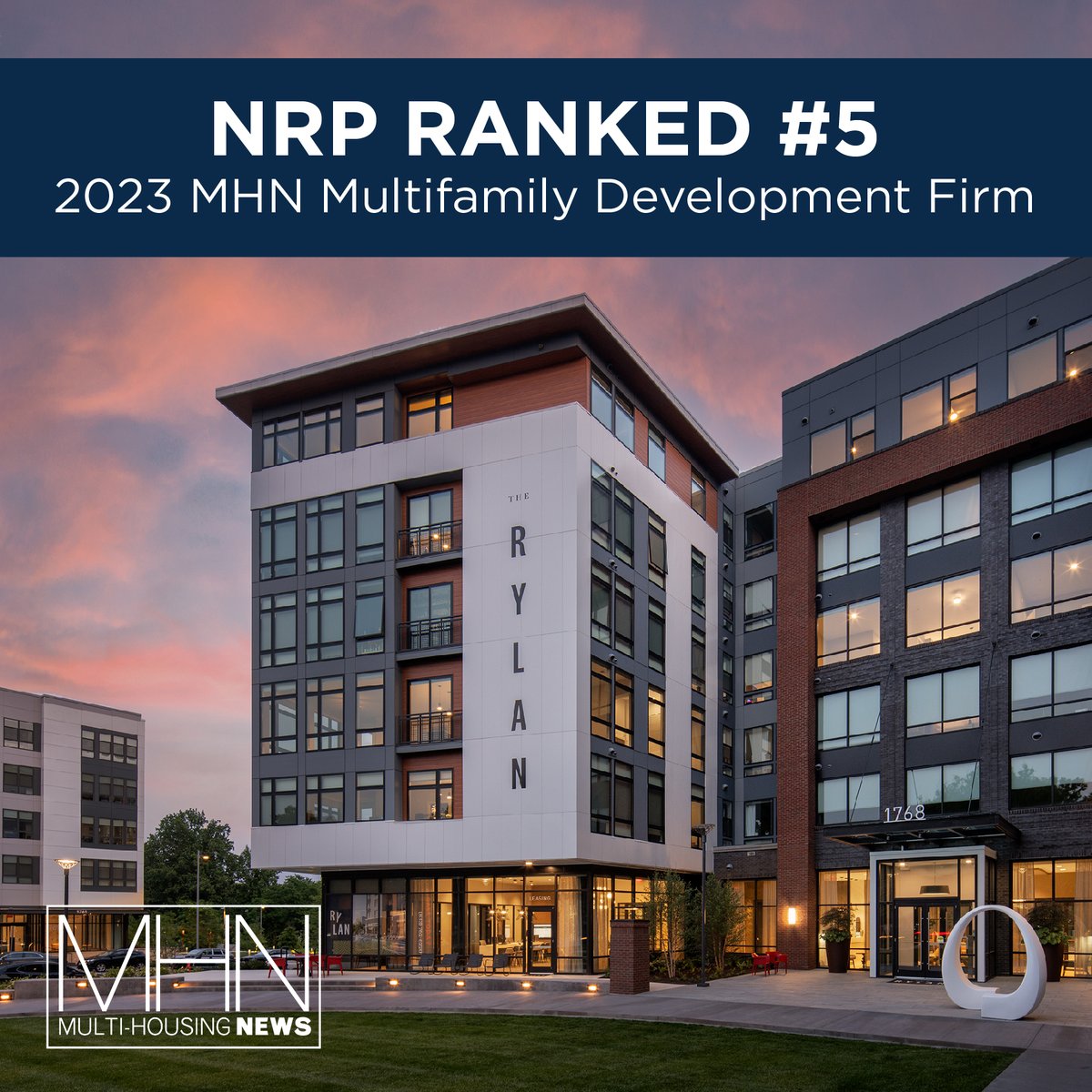 We are extremely proud to rank #5 on Multi-Housing News' 2023 Top Multifamily Development Firms for the second year in a row! Congratulations to all of our A+ Players whose hard work made this achievement possible. 🏆