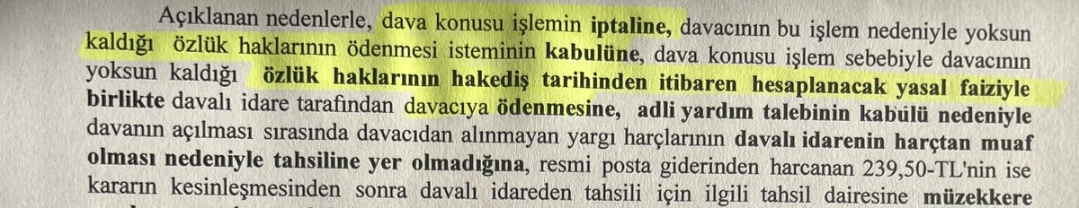 avoguzuce's tweet photo. 28/12/2023
Gaziantep 2. İdare  Mahkemesi 3 te 3 ✅

Meşhur timimizin bir personeli olan Sözleşmeli Er müvekkil hakkında açtığımız sözleşme fesih davasında , fesih işlemi iptal edilerek mesleğe iadesine ve haklarının faiziyle ödenmesine karar verilmiştir. ⚖️ https://t.co/nppZY3enhP