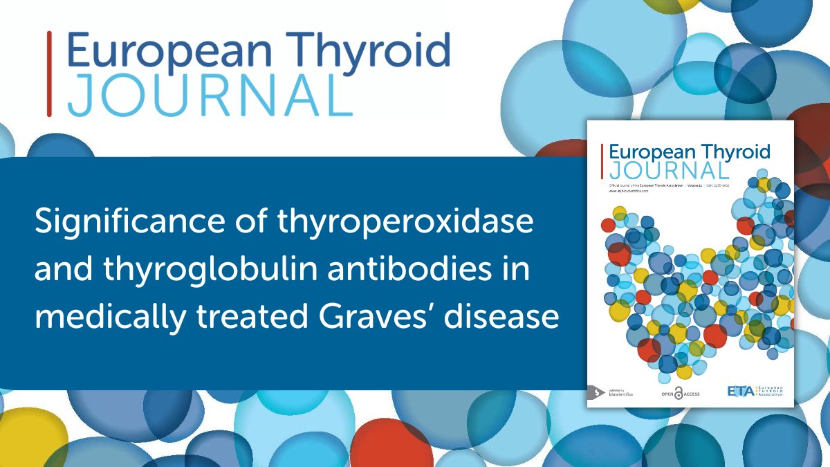 Stefan Matei Constantinescu et al. @ClinUnivStLuc investigate thyroperoxidase and thyroglobulin association with #hyperthyroidism presentation and relapse in patients treated with anti-thyroid drugs for a first episode of #Graves #Disease. Read it here 👉 ow.ly/xuoW50QjOIe