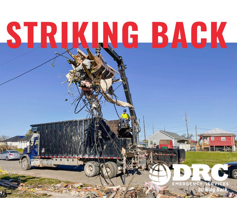 DRC_USA's tweet photo. Watch us in action as DRC strikes back, swiftly cleaning up the aftermath of a tornado. 

Explore how we're #StrikingBack to rebuild stronger and better at https://t.co/GL9PjTWvrO

#DRC #DisasterPlanning #DisasterTraining #DebrisManagement #DebrisRemoval #EmergencyResponse https://t.co/FS8hUkMFFl