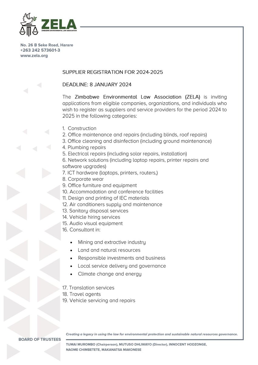 Zimbabwe Environmental Law Organisation (ZELO) tweet media