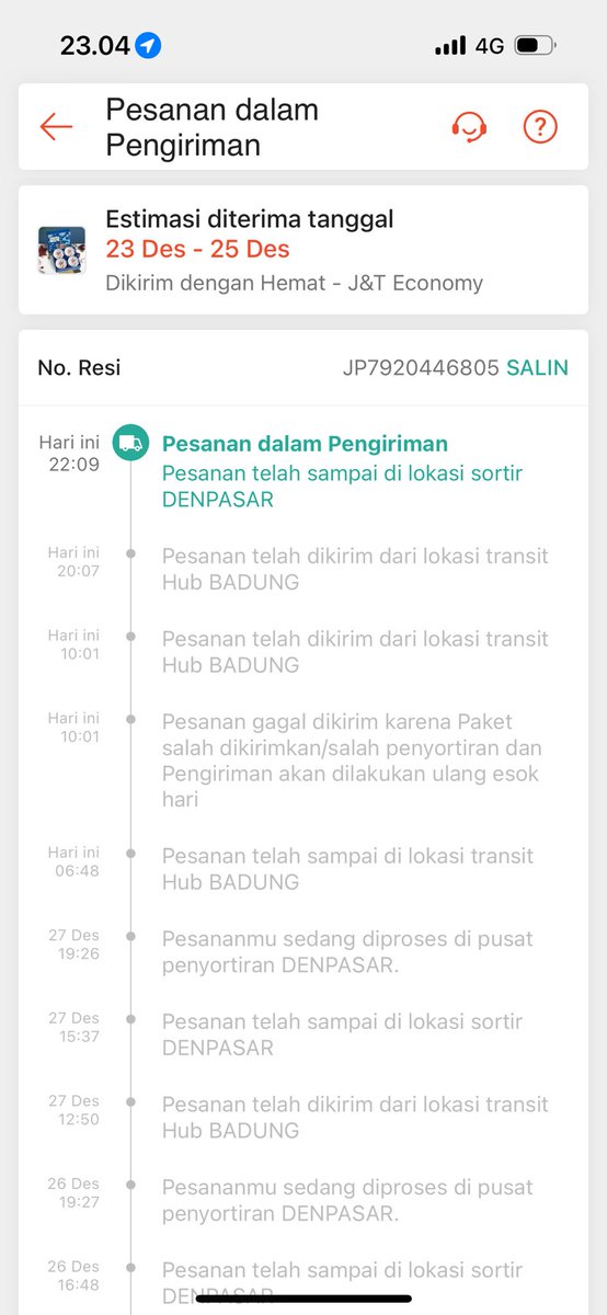 ds_Liao's tweet photo. Paket saya lg d bawa jalan2 sama @jntexpressid dr denpasar badung denpasar gk stop3 dr tgl 22 des. Kasian bosen paket saya ngeliatin bule d bali. @bkpm tlg d review ks org cungkuo izin jnt nya @BPKN_RI @ShopeeID https://t.co/hCpzCHPols