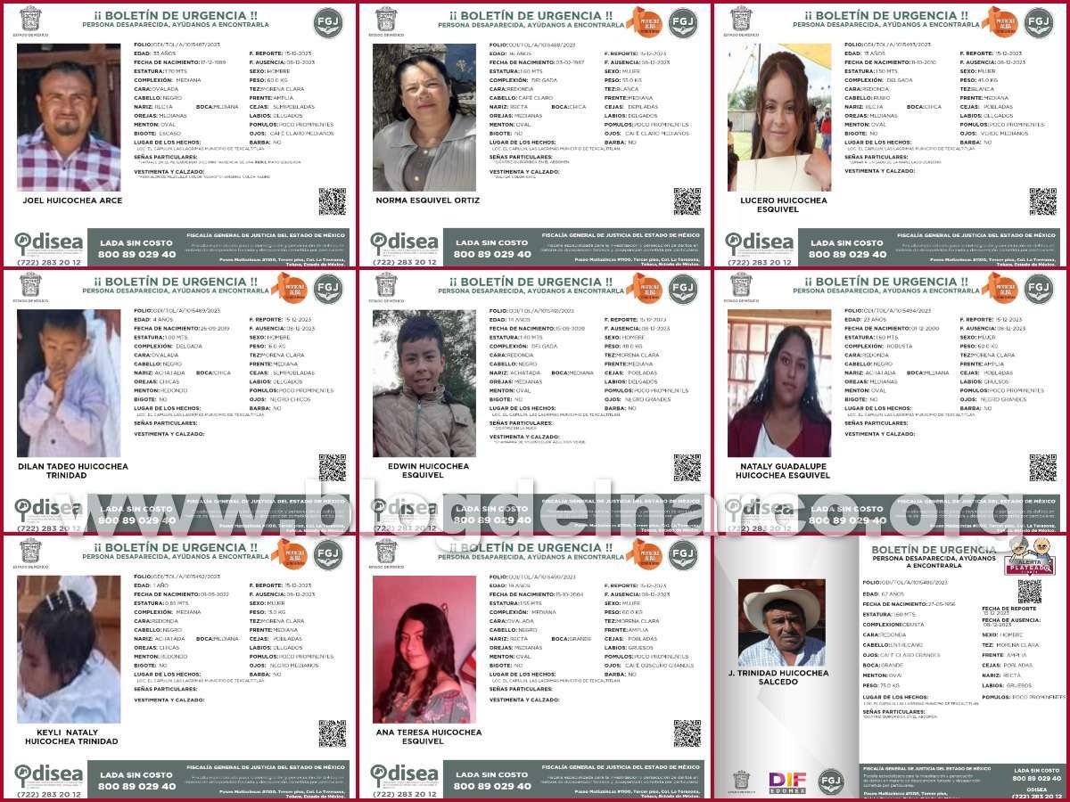 Familiares les dijeron donde y como La Familia Michoacana de los mugrosos de "El Pez" y "El Fresa" levantaron a 14 pobladores tras enfrentamiento en Texcaltitlán y las autoridades del EDOMEX siguen con el cuento de que son NO LOCALIZADOS.

Incluso casi inmediatamente se les