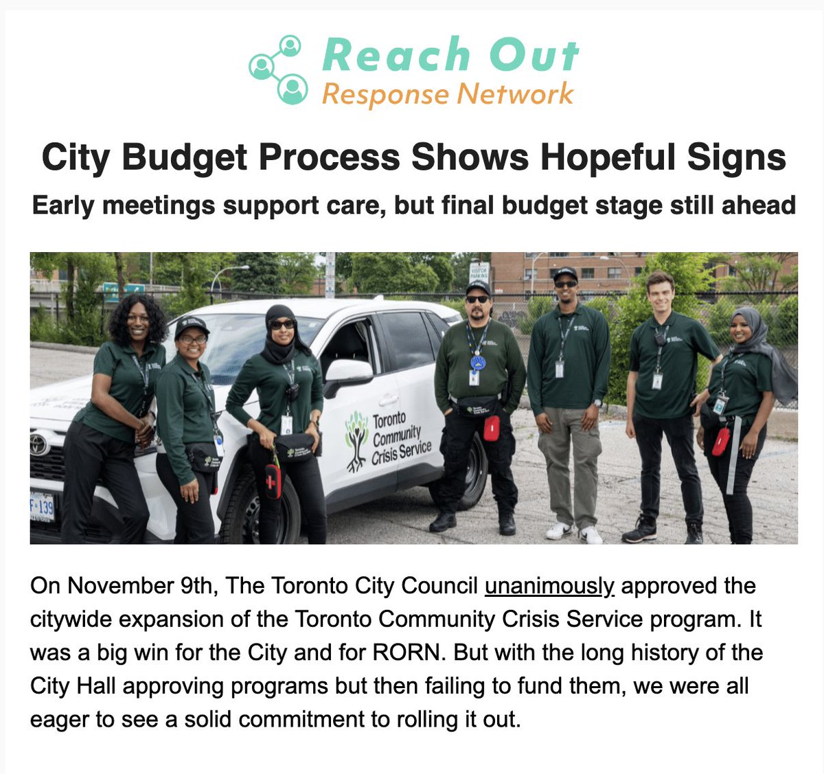 Catch our year-end newsletter as we get closer to a CITY-WIDE crisis response for mental health. Bit.ly/RORN2023YearEnd

A great time to make a year0end donation to RORN - just visit Bit.ly/FundRORN