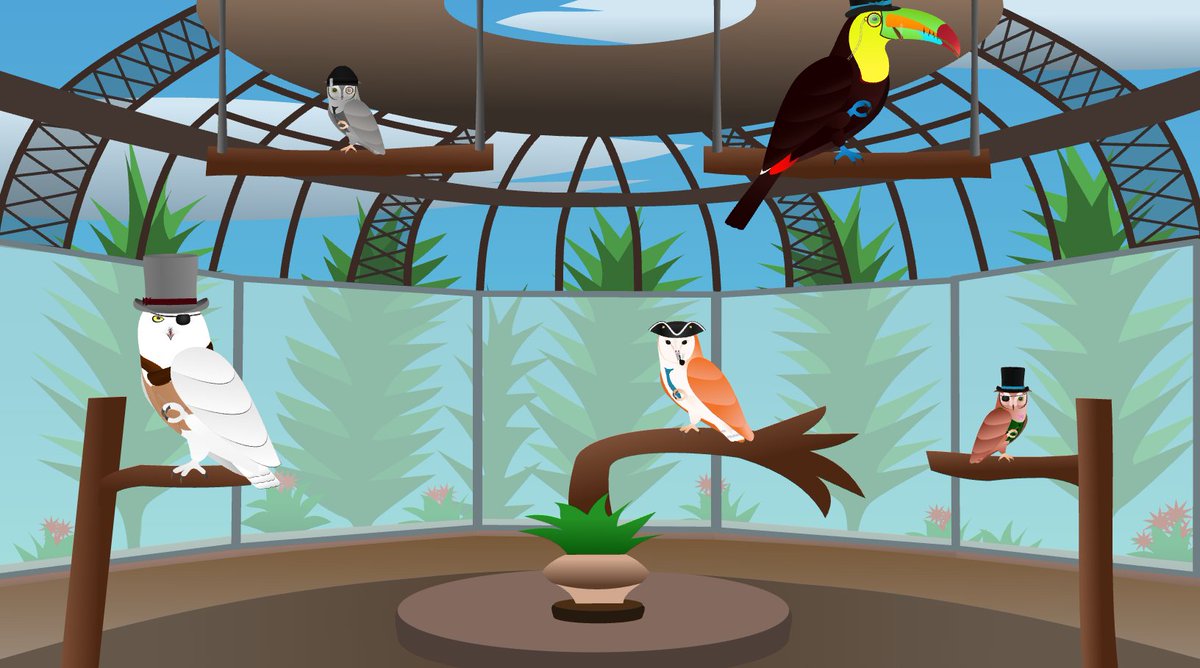 If you have any <a href="/DapperRaptors/">Dapper Raptors on chain NFT</a> you should really check out daptors.art/closet there are few cool Dapps in there, like aviaries for your birds 🧐
#NFTCollection