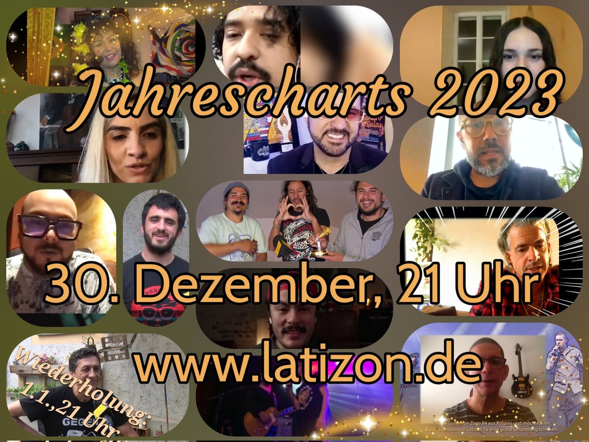 Wenn ein Jahr zuende geht, wird es Zeit für die Latizón TV #Jahrescharts Rock, Folk oder Latin-Pop... Wer hat es in die #Top10 geschafft?
