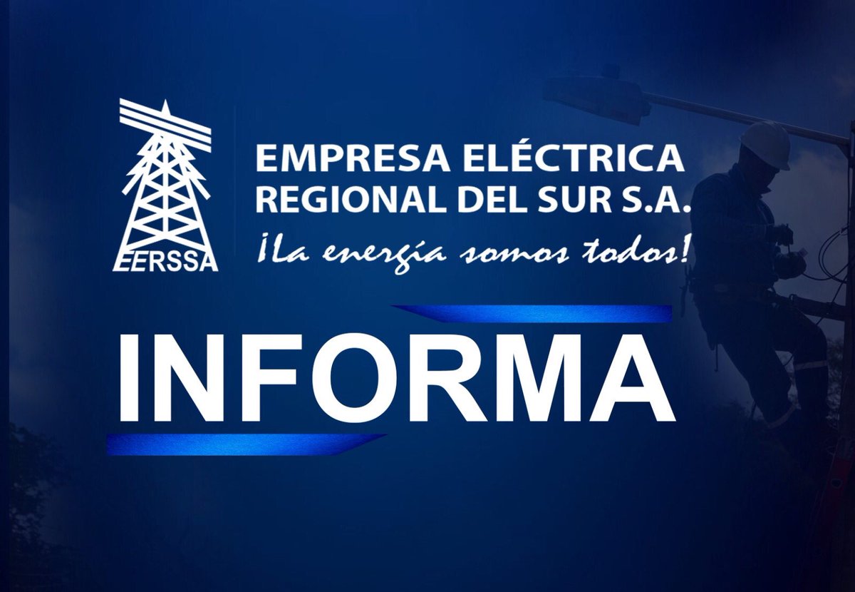 📍La EERSSA informa que debido a un daño en la Subestación Obrapía, varios sectores están sin el servicio de energía eléctrica. Personal de la institución está trabajando para solucionar el problema. 
#LaEnergíaSomosTodos