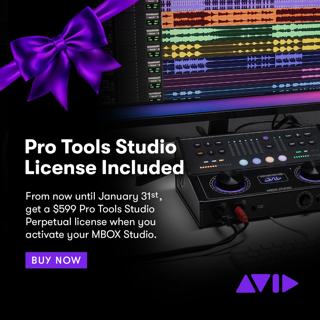 AvidProTools's tweet photo. Activate your MBOX Studio today and get a Pro Tools Perpetual license—Offer expires January 31, 2024!
▶️ https://t.co/VP3POTRtSo
#mboxstudio #mbox #perpetuallicense #protools #protoolsstudio #limitedoffer #musicproduction #audiogear #avid https://t.co/9Q1iSGkG7z