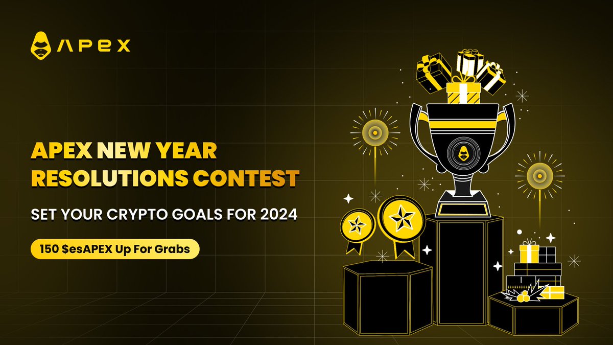 🎉Ready for a Crypto Revolution in 2024? 🚀Share your wildest crypto  resolutions for 2024 in the comments👇! 💥The most exciting & impactful TOP  3 will unlock the $esAPEX pool! 🌐Brace yourselves for