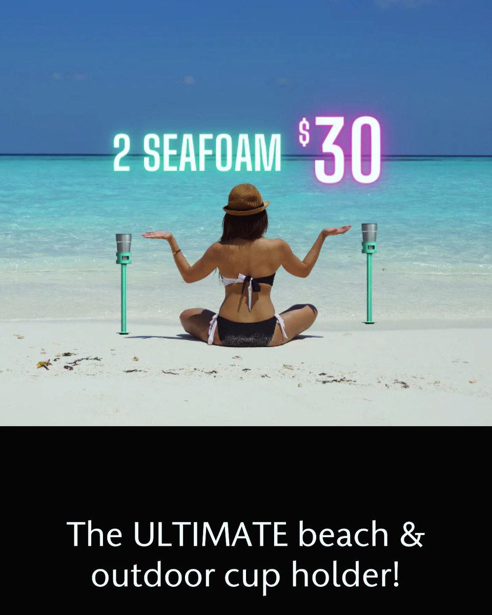 End of Year SALE!! 2 Seafoam for just $30 at VersaStake.com 😯😲😱🤯 #VersaStake #TheUltimateCupHolder #Seafoam #beach #beachlife #beachtime #beachvibes