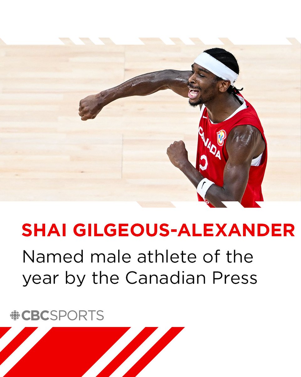 Shai Gilgeous-Alexander is ending 2023 on a winning note 🏆 The basketball star from Hamilton, Ont., is The Canadian Press male athlete of the year 🇨🇦 Full story: cbc.ca/1.7070291