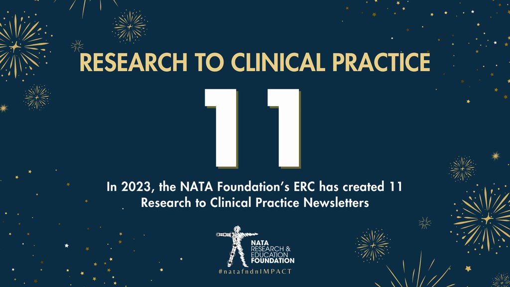 NATA Foundation (@natafoundation) on Twitter photo Created by the NATA Foundation ERC, the “Research to Clinical Practice” series captures & organizes resources specific to topics in athletic training. #natafndnIMPACT
Learn more at natafoundation.org/education/educ… Created by the NATA Foundation ERC, the “Research to Clinical Practice” series captures & organizes resources specific to topics in athletic training. #natafndnIMPACT
Learn more at natafoundation.org/education/educ…