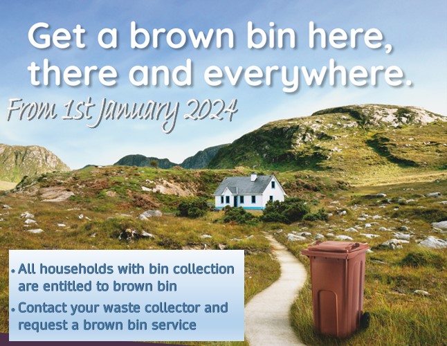 leitrimcoco's tweet photo. From January 2024, every household in Ireland, regardless of location, will be entitled to a brown bin collection service. You can organise your brown bin collection service through your current waste collector. Visit https://t.co/StfiQIKjuT to learn more.
#mywaste #brownbin https://t.co/VF1hWgVBok