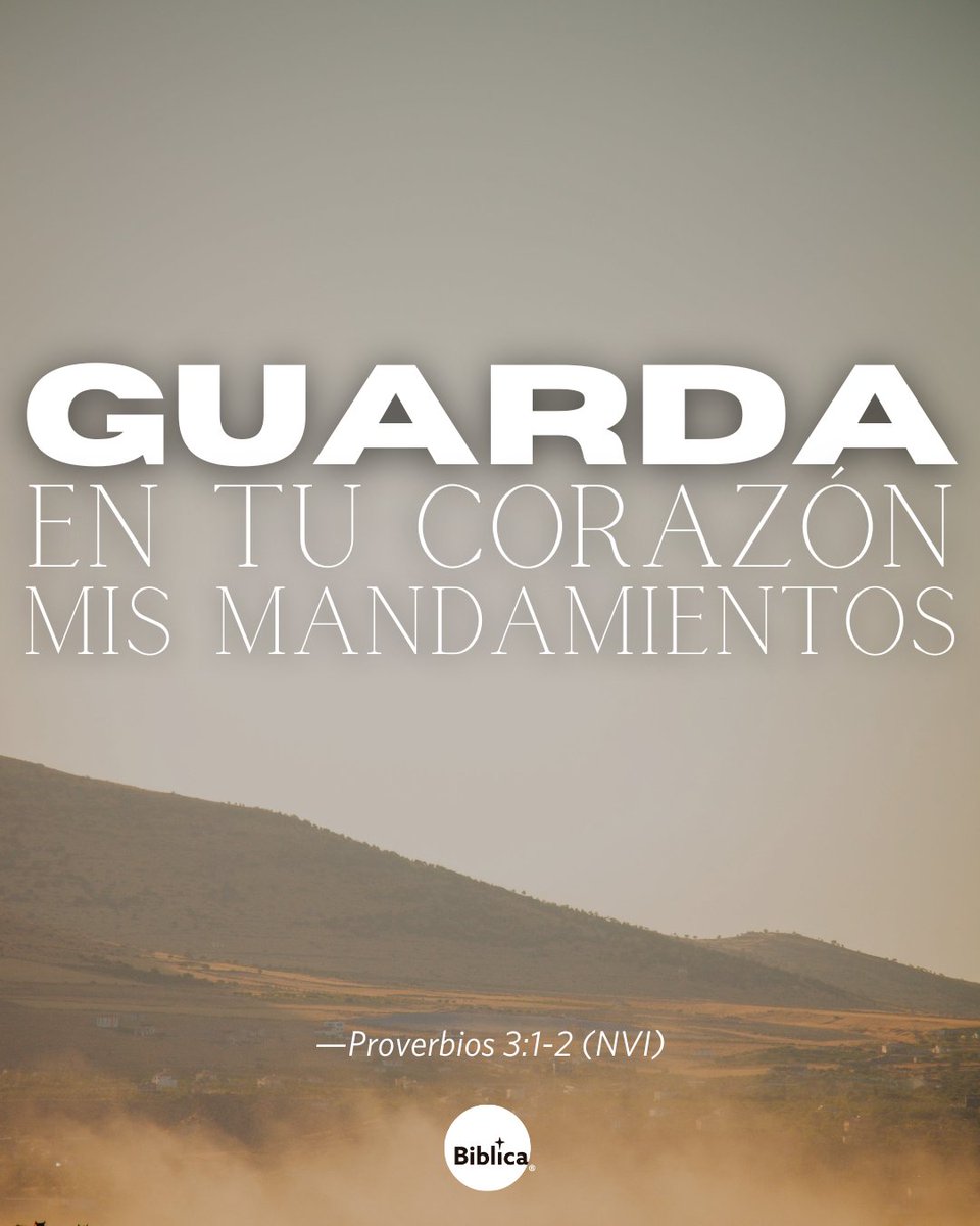 «Hijo mío, no te olvides de mis enseñanzas; más bien, guarda en tu corazón mis mandamientos. Porque prolongarán tu vida muchos años te traerán paz». Proverbios 3:1-2 #VersículoDiario #BibliaNVI #LaBiblia