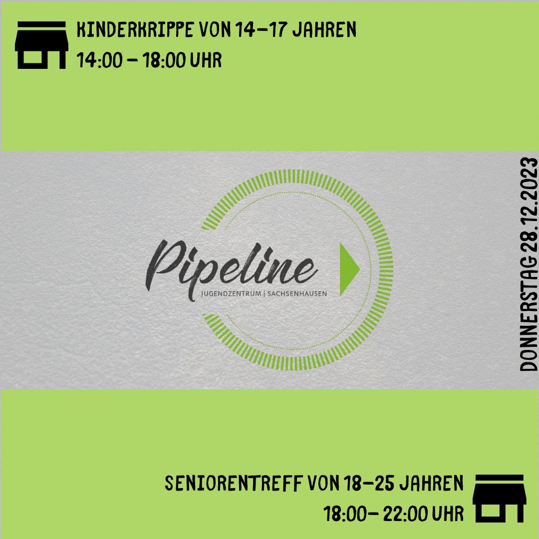pipeline_ffm's tweet photo. Wir öffnen unsere Türen für euch für den offenen Treff in der Pipeline am Donnerstag ab 14:00 Uhr für die Jungspunde und ab 18:00 Uhr für Alle. 
Ihr seid herzlich willkommen! 

#offenertreff #jugend #jugendzentrum #frankfurt #sachsenhausen #online 

https://t.co/ugEimImhF1 https://t.co/C9aPDey76H