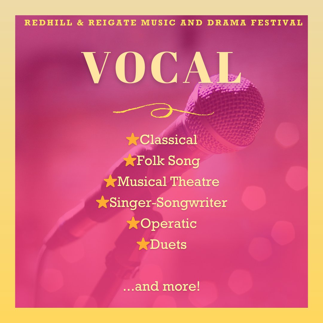 This year we have 48 Vocal classes for you to take part in!

Whether you’re a classical soloist, you love folk songs or musical theatre, we’ve got something for you!

These classes fill up quickly, so sign up now!
rrmdf.org.uk/syllabus/vocal

#singing #Reigate #Redhill #whatsonsurrey