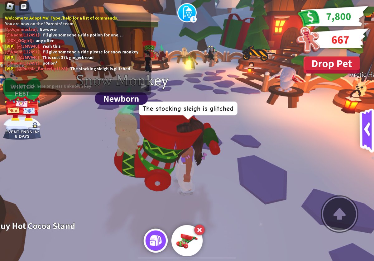 vbartko27's tweet photo. @PlayAdoptMe The stocking sleigh is glitched you need to fix it….please!!! https://t.co/3RDUmtTAyn